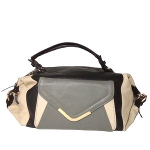 Vintage Steve Madden Big Black/Tan/Grey Women's Handbag Size  18"x 10"